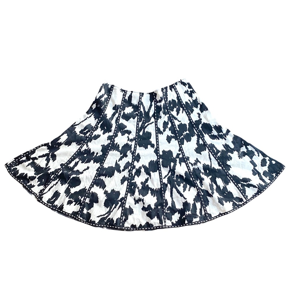 Cabi Womens Sz 8 Cow Print Short Skirt Fit Flare Cowgirl Rodeo Western Animal